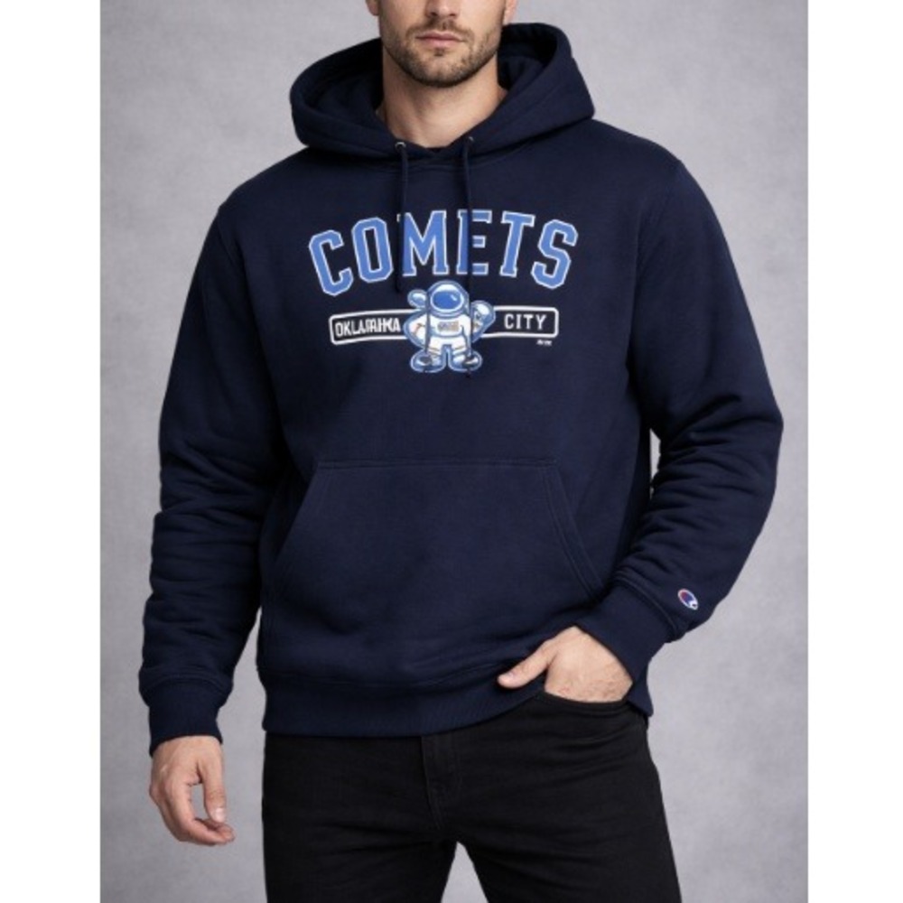 Champion Men's Navy Reverse Weave Oklahoma City Comets MiLB Hoodie Size L NWT